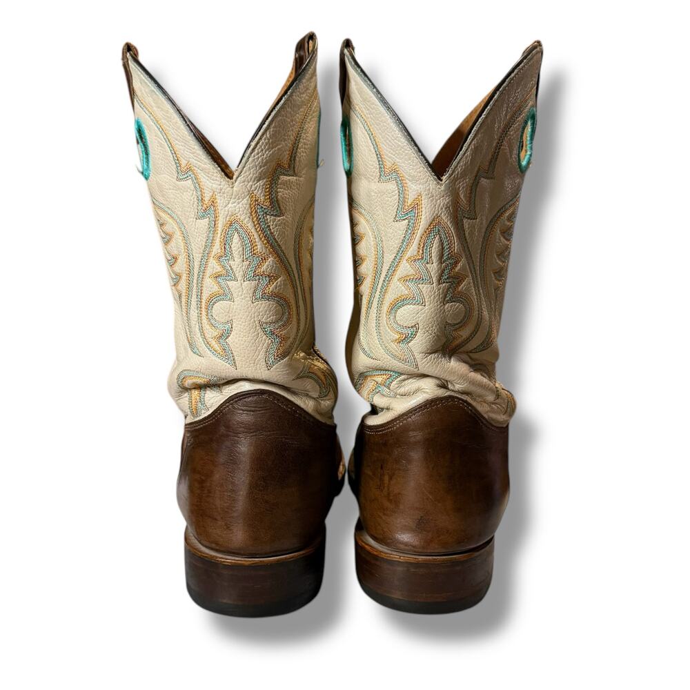 Justin Boots Brown and Cream Men's Boots - Picture 4 of 10